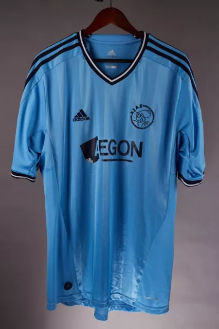 Ajax Amsterdam Fc 2011/12 Away Blue Adidas Jerey Shirt Size Xl