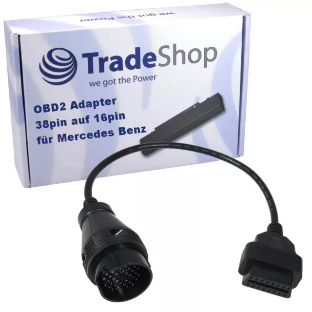 OBD OBD2 Diagnose Adapter Kabel für Mercedes Benz 38 Pin Rundstecker Anschluss