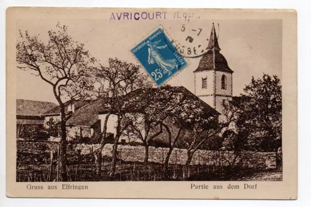 ELFRINGEN AVRICOURT Moselle CPA 57 une vue du village eglise