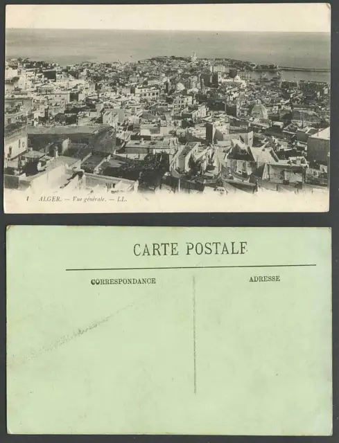 Algeria Old Postcard Alger, Vue Generale General View, Lighthouse Harbour L.L. 1