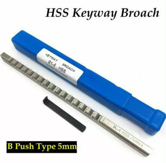 New 5mm B1 Push-Type Keyway Broach HSS Metric Size CNC Machine Tool