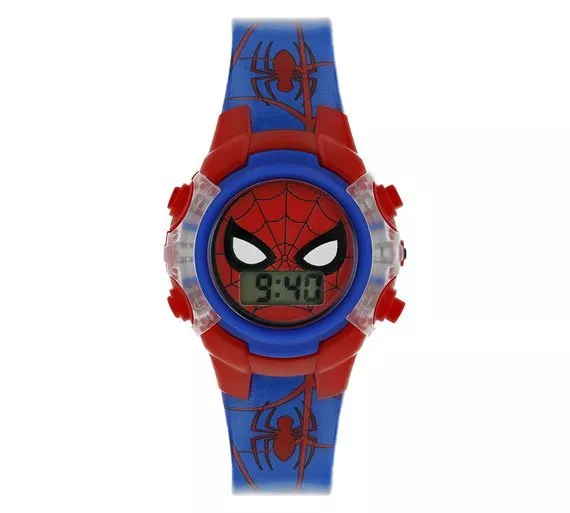 Marvel Spider-Man Blinkleuchten Digitaluhr & Geldbörse perfekt für Kinder Set