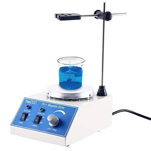 79-1 Magnetic Stirrer Hotplate Mixer Stir Plate with Pole, 2 Stir Bars,3000ml,0~