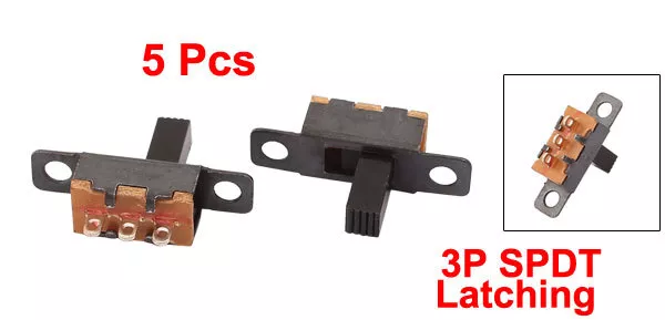 5pcs 2 Position 3P SPDT Toggle Slide Switch On-Off PCB For DIY Making Model 2