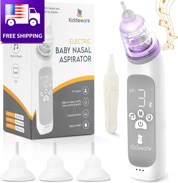 Nasal Aspirator for Baby Nose Sucker with Music and Colorful Lights – 3 Adjustab