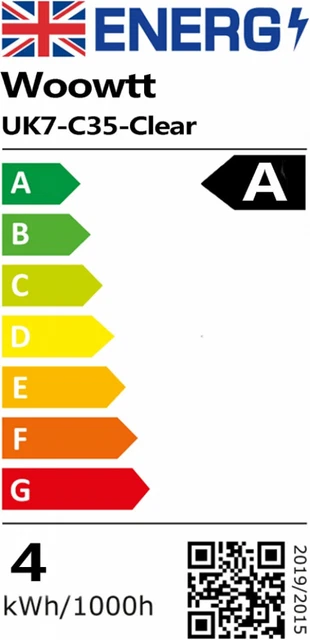 C35 LED Kerzenlampen, Woowtt kleine E14 LED Edison Glühbirne, 4 W Schraube klar 8