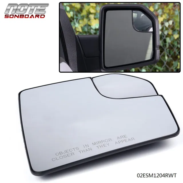 Right Passenger Side Mirror Glass Replacement Fit For 2015-2020 Ford F150 Pickup