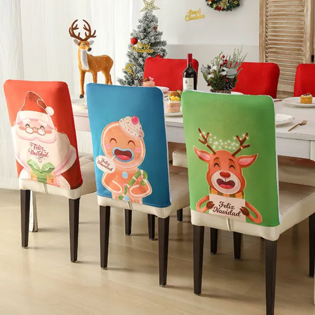 Vacances / Housses Textiles Housses Décorations Table Noël Chaise Chaise ✿