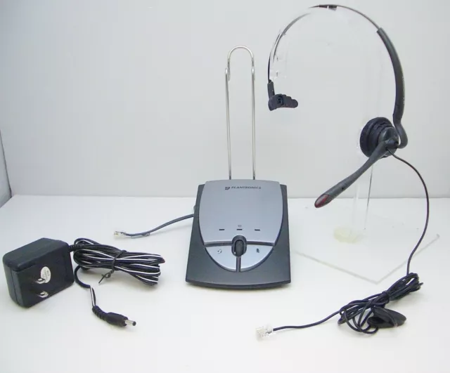 Plantronics S12 Mono Headband Headsets for Office Desk Telephone -Tested Working