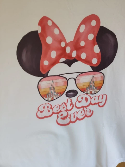 Maglietta Minnie Mouse bambini unisex a tema Disney Best Day Ever età 9-10
