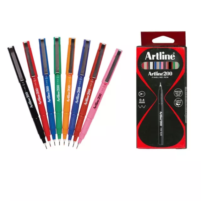 12 X ARTLINE 210 Fineliner Pen Bold 0.6mm Assorted Colours 121041 - TRACKED  $34.27 - PicClick AU