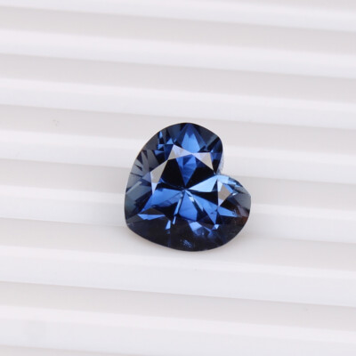 Naturale Zaffiro Blu Taglio Diamante 12.90 KT Paio Cuore Sfuso Certificato Gemma 