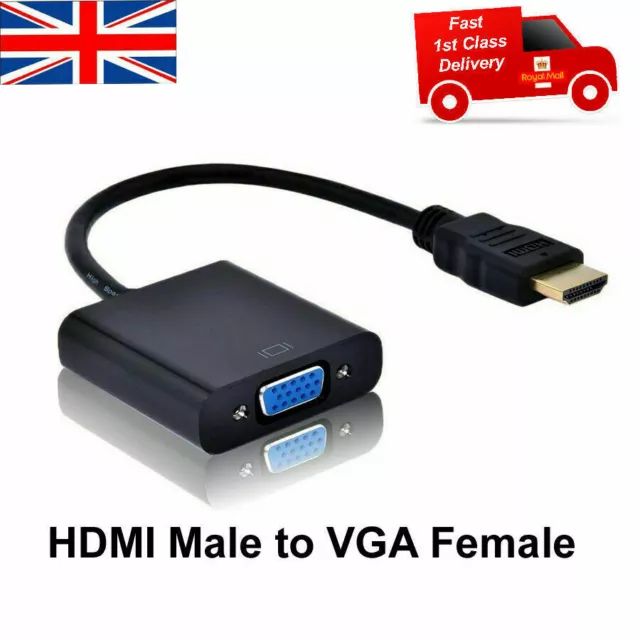 HDMI INPUT to VGA OUTPUT – HDMI to VGA Converter Adapter for PC DVD TV Monitor