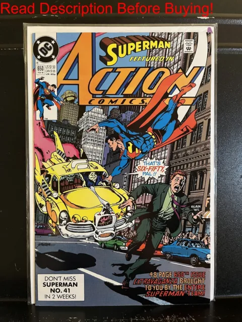 BARGAIN BOOKS ($5 MIN PURCHASE) Action Comics #650 (1990 DC) We Combine Shipping