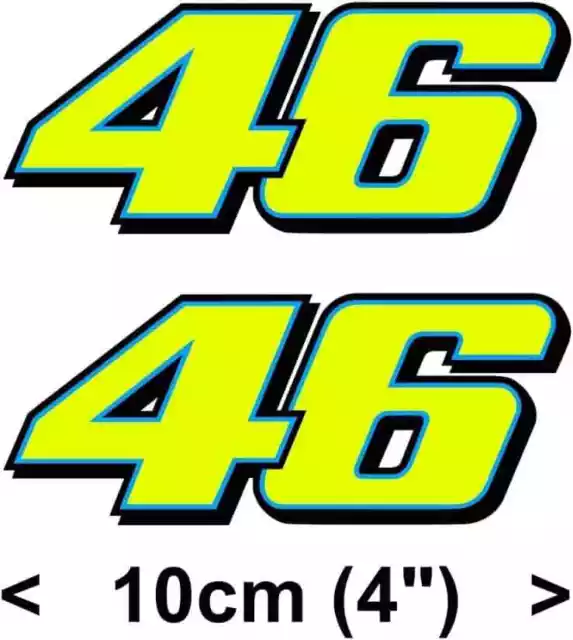 Valentino Rossi 46 The Doctor MotoGP Aufkleber verschiedene Größen Startnummer 3