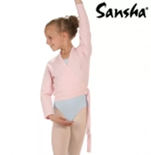 BALLETT WICKELJACKE "Candy" Sansha Baumwolle 10 Jahre = 122/128  rosa