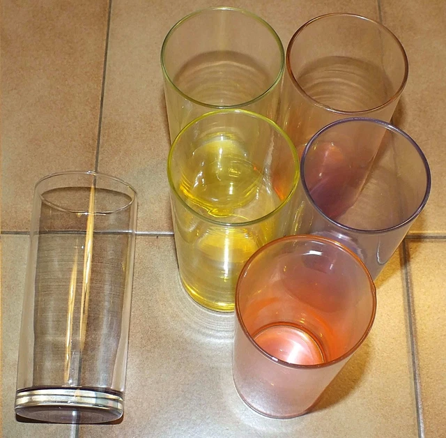 Lot De 6 Verres Kir Cassis Dijon Cusenier - Verre Transparent, Occasion