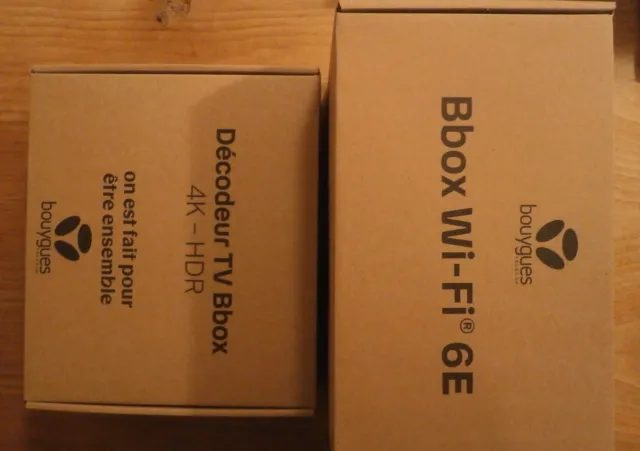 NEUF - Lot BBOX Wi-Fi 6E + Décodeur TV Bbox 4K HDR + Module Optique - BOUYGUES