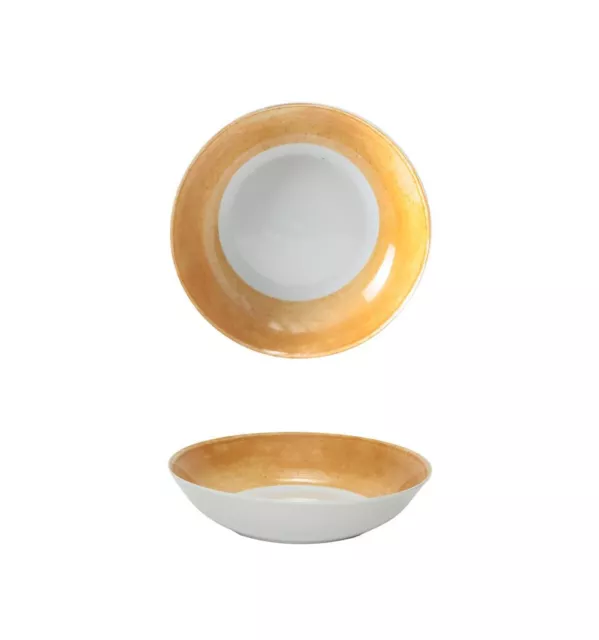 Set 6 Vaisselle Fonds Matiz Ocre Ø 20,5 CM Porcelaine - MEDRI - Restaurant