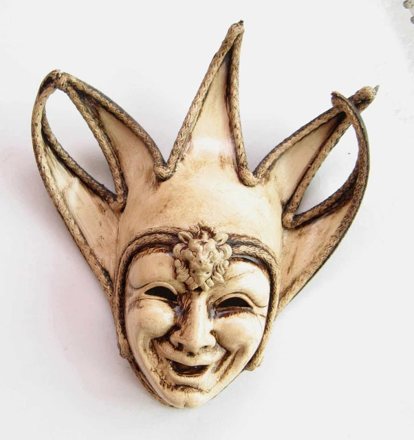 Masque De Venise Murano En Céramique Et Papier Mâché – Neuf