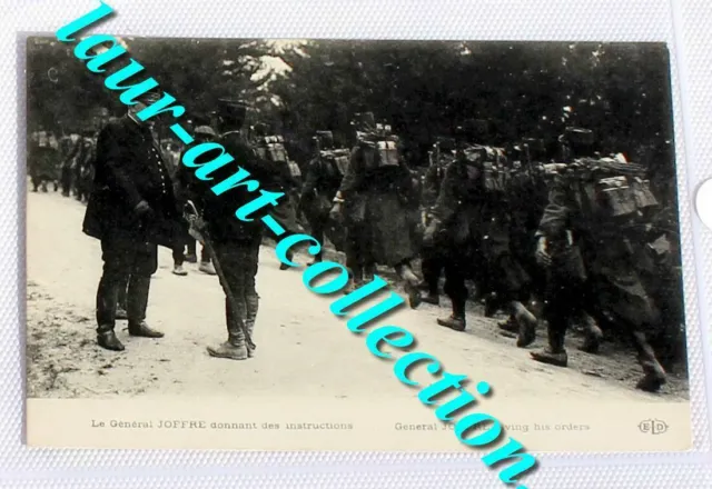 Cpa - Militaire Guerre 1914-18 - General Joffre Donnant Instructions Aux Soldats