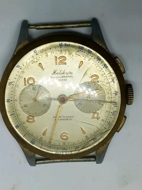 Montre bracelet chronograph Valjoux 7734 à réparer