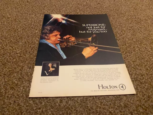 Jbf20 Advert 11X8 Hoilton Instruments - Maynard Ferguson Superbone Trombone