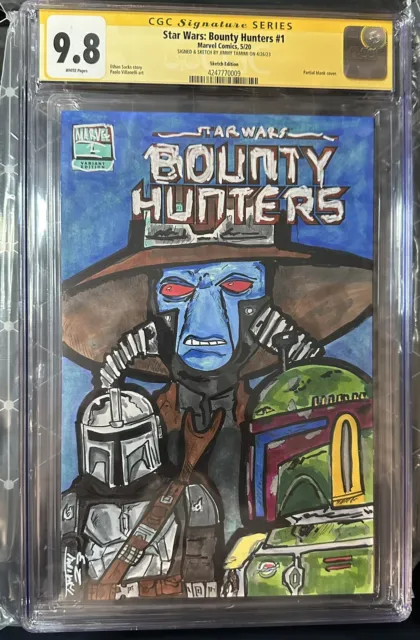 CGC 9.8 SS Signature Series Star Wars: Bounty Hunters 1 Signed and Sketched