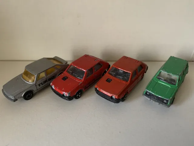 MAJORETTE Lot de 4 voitures miniature en métal laqué, (u…