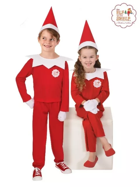 Elf On The Shelf Child Kids Christmas Boys Girls Costume
