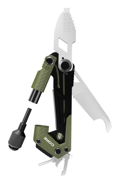 Real Avid AVGTCORSG CORE Shotgun Aluminum Green 1.5" Blade Gun Multi-Tool