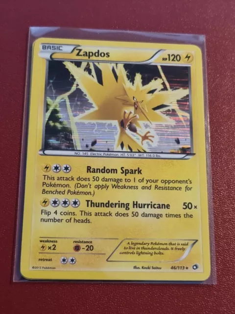 Pokemon Card Legendary Treasures Zapdos 46/113 Holo Rare TCG Card