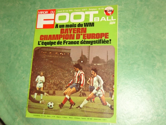 Miroir Du Football N°265 - Finale Coupe Europe 1976 St-Étienne/Bayern