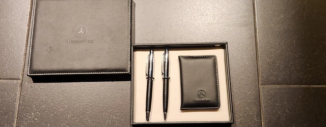 Balmain Mercedes Promo Set Roller Ball And  Biro. Unused With Card Holder