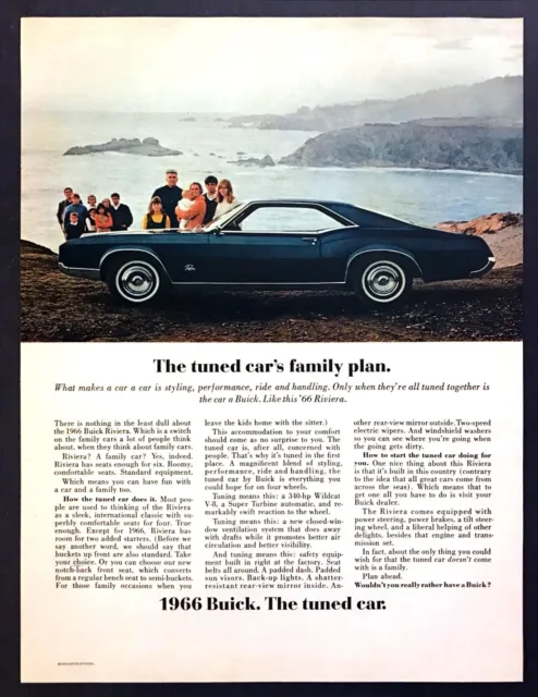 1966 Buick Riviera Coupe photo "A Fun family Car" vintage print ad
