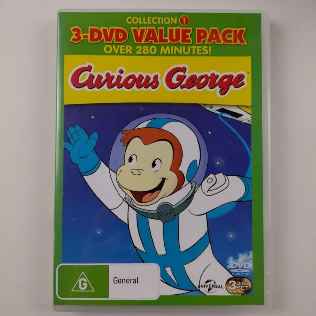 Curious George Collection  3-DVD Value Pack Zoo Night Rocket Ride Region 4