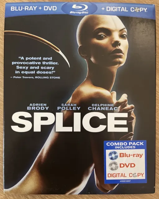 SPLICE (2009) - BLURAY + DVD Adrien Brody Sarah Polley Exc Cond