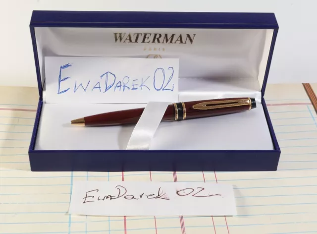 Waterman Expert I Ballpoint Pen, Burgundy, GT, Box, Nice