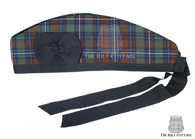 Scottish Kerry tartan GLENGARRY Cap Military Piper Bonnet Kilt Cap | Kilt Hat