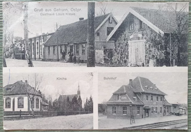 Ak Gehsen (Jeże). Gasthaus..., 1921. Ermland-Masuren Johannisburg (Pisz)