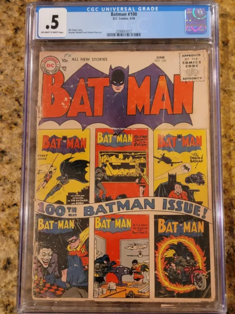 1956 D.C. Comics Batman 100 CGC .5. Anniversary Issue. Rare.