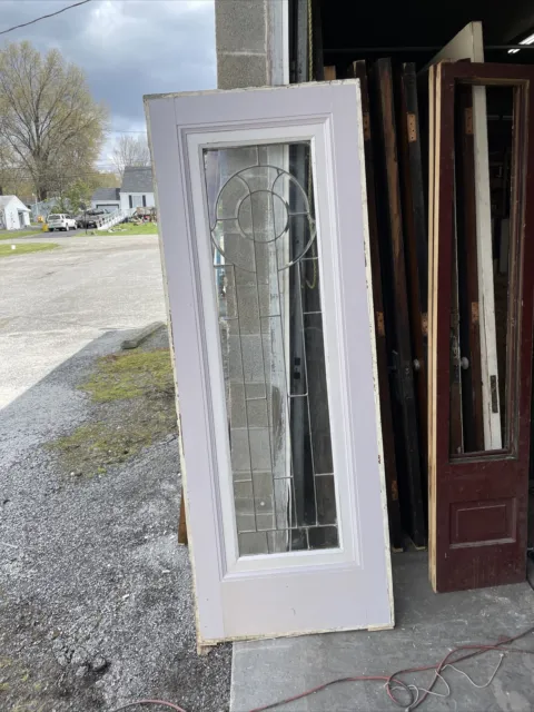 MARTOL404 AntiqueBeveled Glass Door 30 X 80 X 1.75 Painted