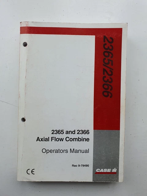 CASE/IH 2365 & 2366 Axial Flow Combine Operators Manual 9-79490 £25.00 ...