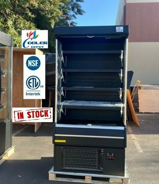 NEW 40" Upright Open Air Curtain Merchandiser Refrigerator Cooler Display NSF