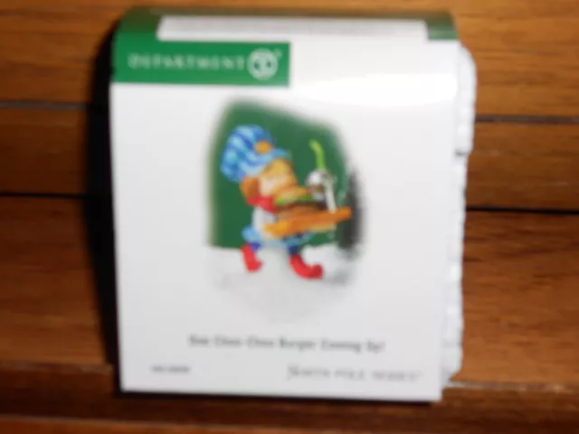DEPT 56 NORTH POLE VILLAGE Accessory ONE CHOO-CHOO BURGER COMING UP! NIB
