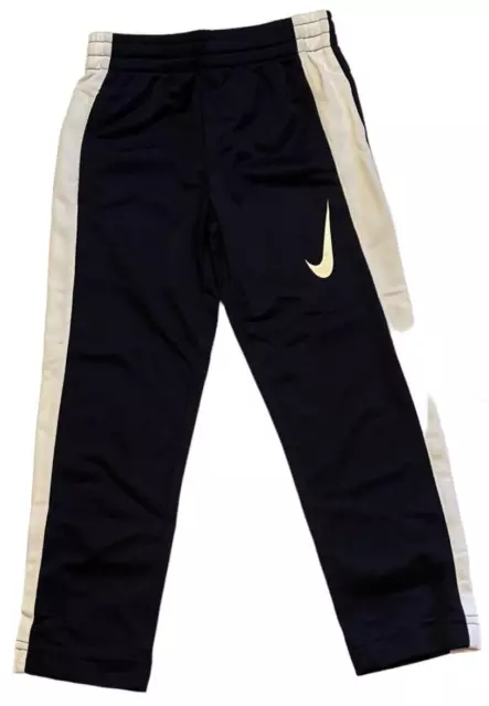 Nike Pants Boys 4 Dri Fit Navy Logo Drawstring Elastic Waist Active Basketball