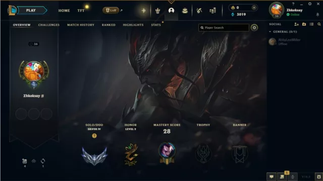 League of Legends Account - OCE - 6 SKINS - LVL 36 - 100+CHAMPS nightbringer yas