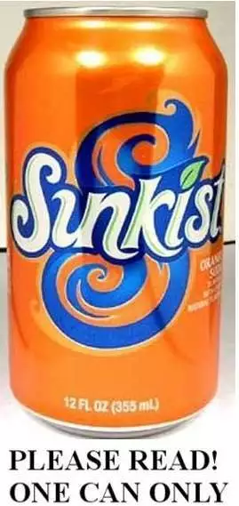 Sunkist Naranja Dr Pimienta Vacío Unopen 355ml 1 Ee.uu. 2011 Beach Boys Buen