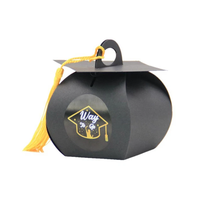 24 pz scatola caramelle stile cappello nero festa festa confezione regalo Le