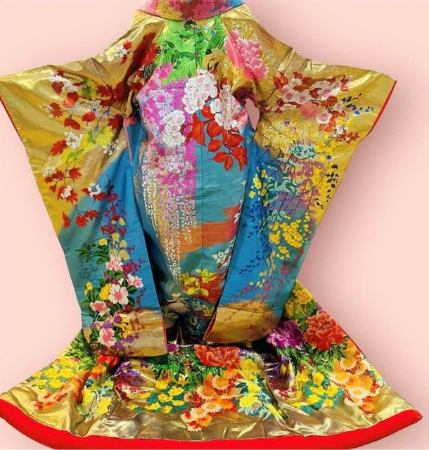 Japanese Kimono Uchikake Wedding Pure Silk  japan 223